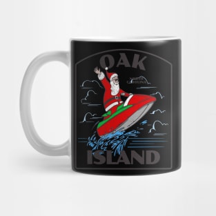 Oak Island, NC Christmas Vacationing Waterskiing Santa Mug